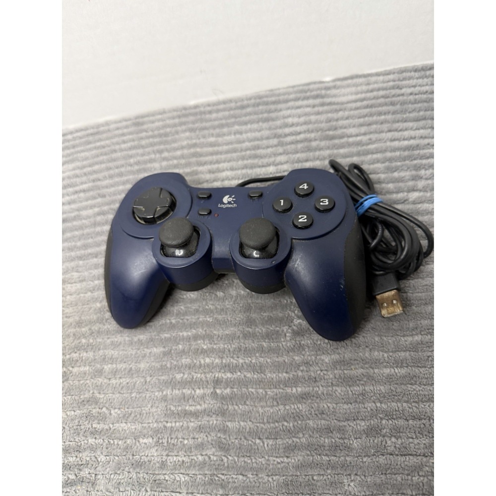 Logitech Dual Action Gamepad USB Game Controller G-UF13A-TESTED-Dark Blue See Pi